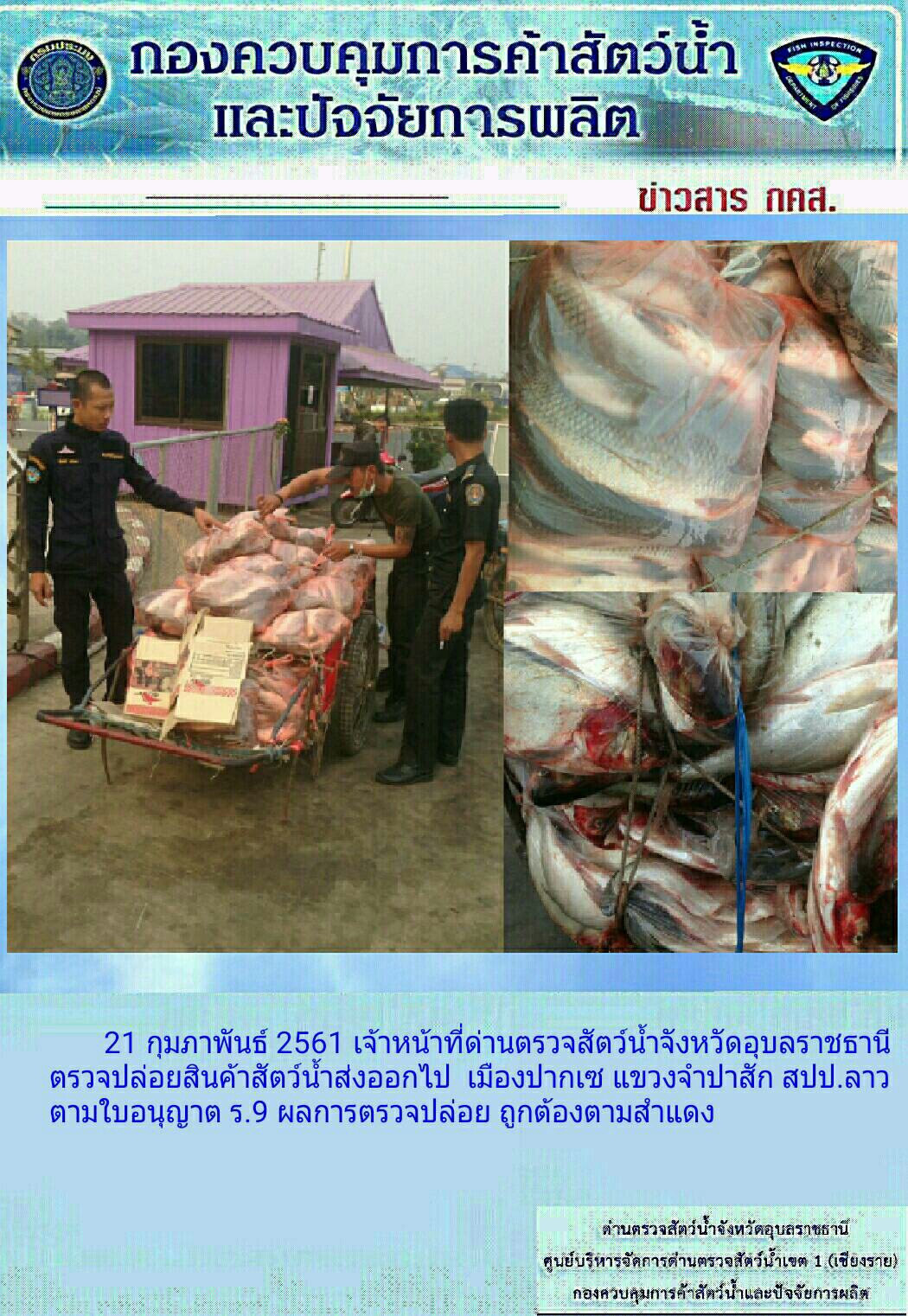 งานควบคุม ตรวจสอบ และตรวจป้องกันการลักลอบการส่งออกสินค้าสัตว์น้ำ ระหว่างวันที่ 18-23 กุมภาพันธ์ 2561..คลิก