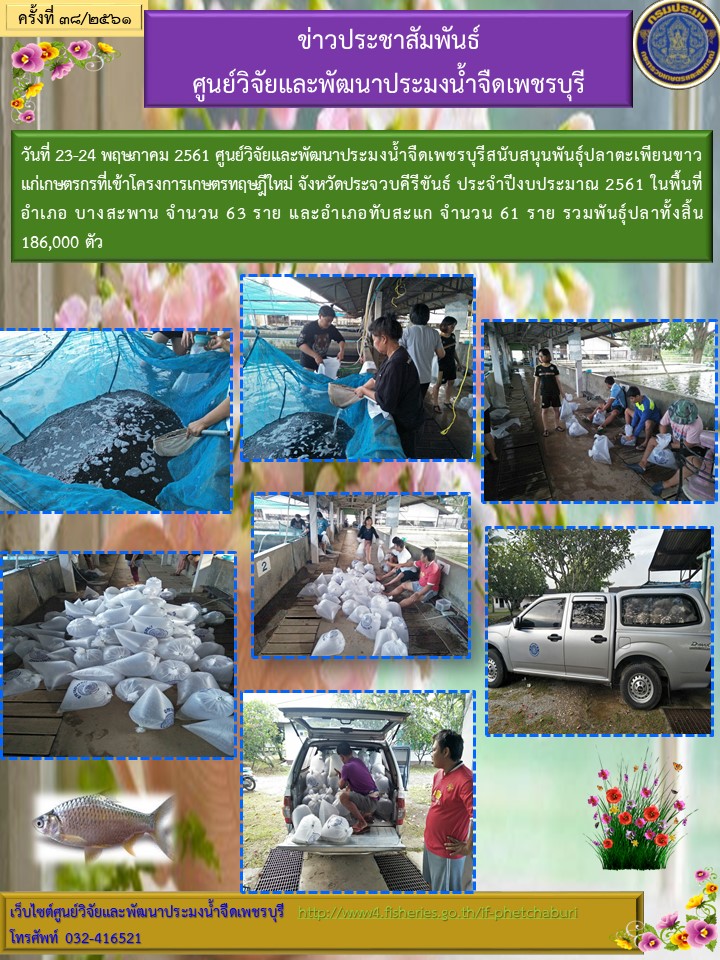 ข่าวประชาสัมพันธ์ครั้งที่ 38/2561