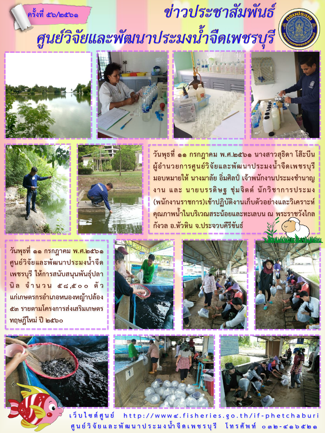 ข่าวประชาสัมพันธ์ครั้งที่ 56/2561