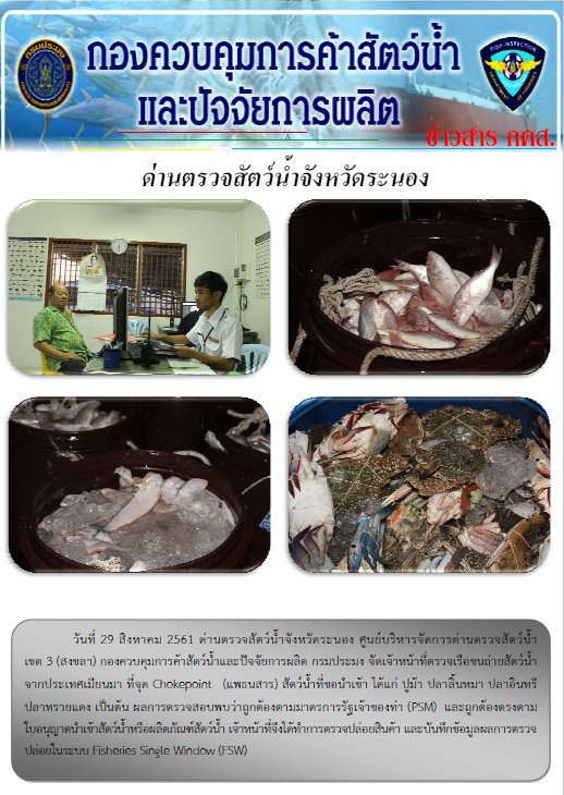 ตรวจสอบเรือและสินค้านำเข้าจากประเทศ MYANMAR