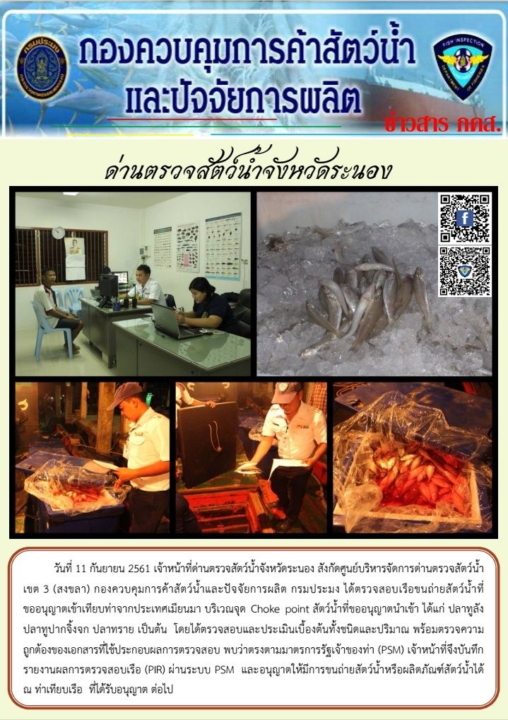 ตรวจสอบเรือและสินค้านำเข้าจากประเทศ MYANMAR