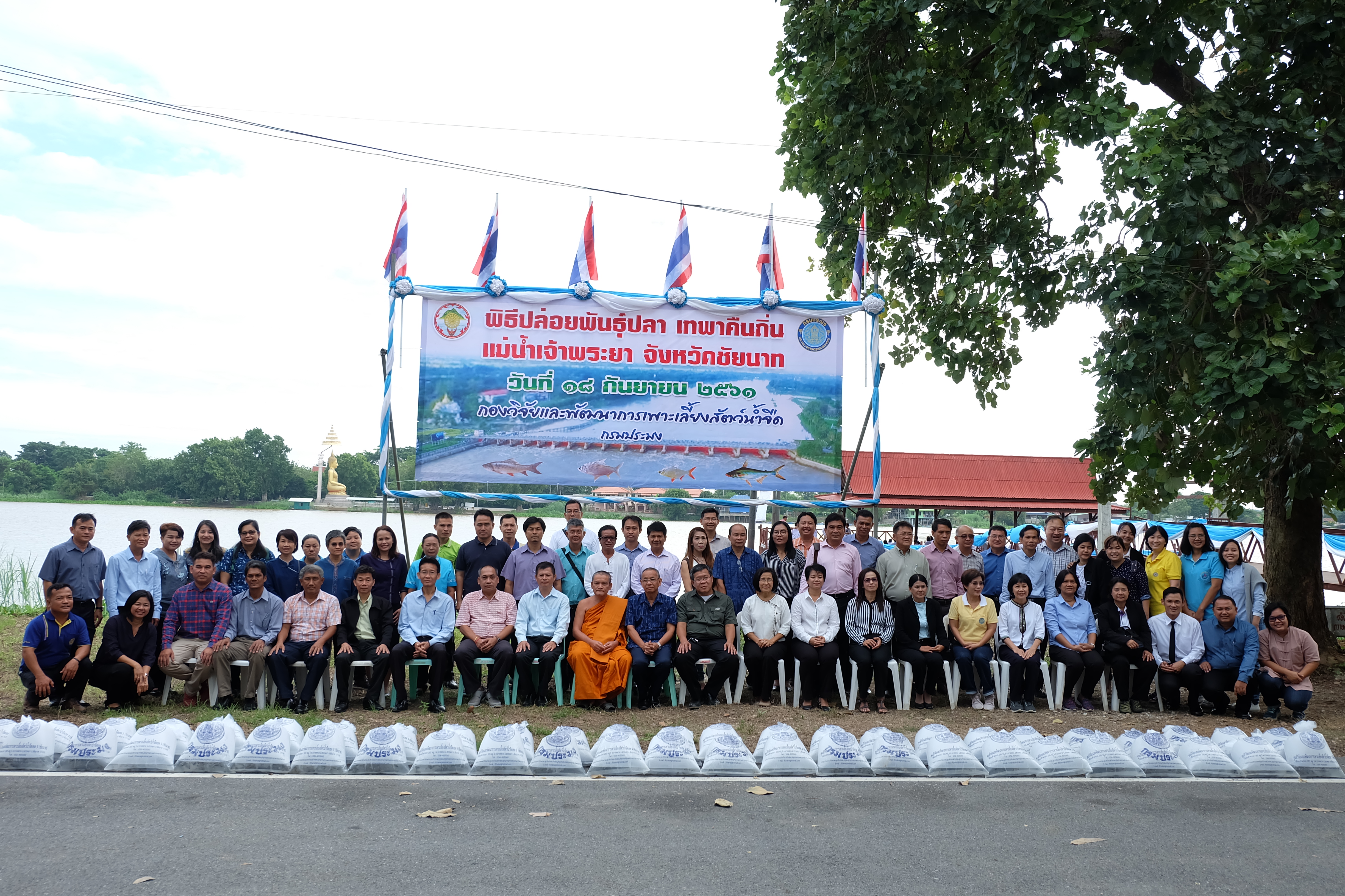 การประชุมหัวหน้าหน่วยงานในสังกัด กองวิจัยและพัฒนาการเพาะเลี้ยงสัตว์น้ำจืด กรมประมง  ครั้งที่ 7/2561 และพิธีปล่อยพันธุ์ปลา เทพาคืนถิ่น แม่น้ำเจ้าพระยา จังหวัดชัยนาท..คลิก