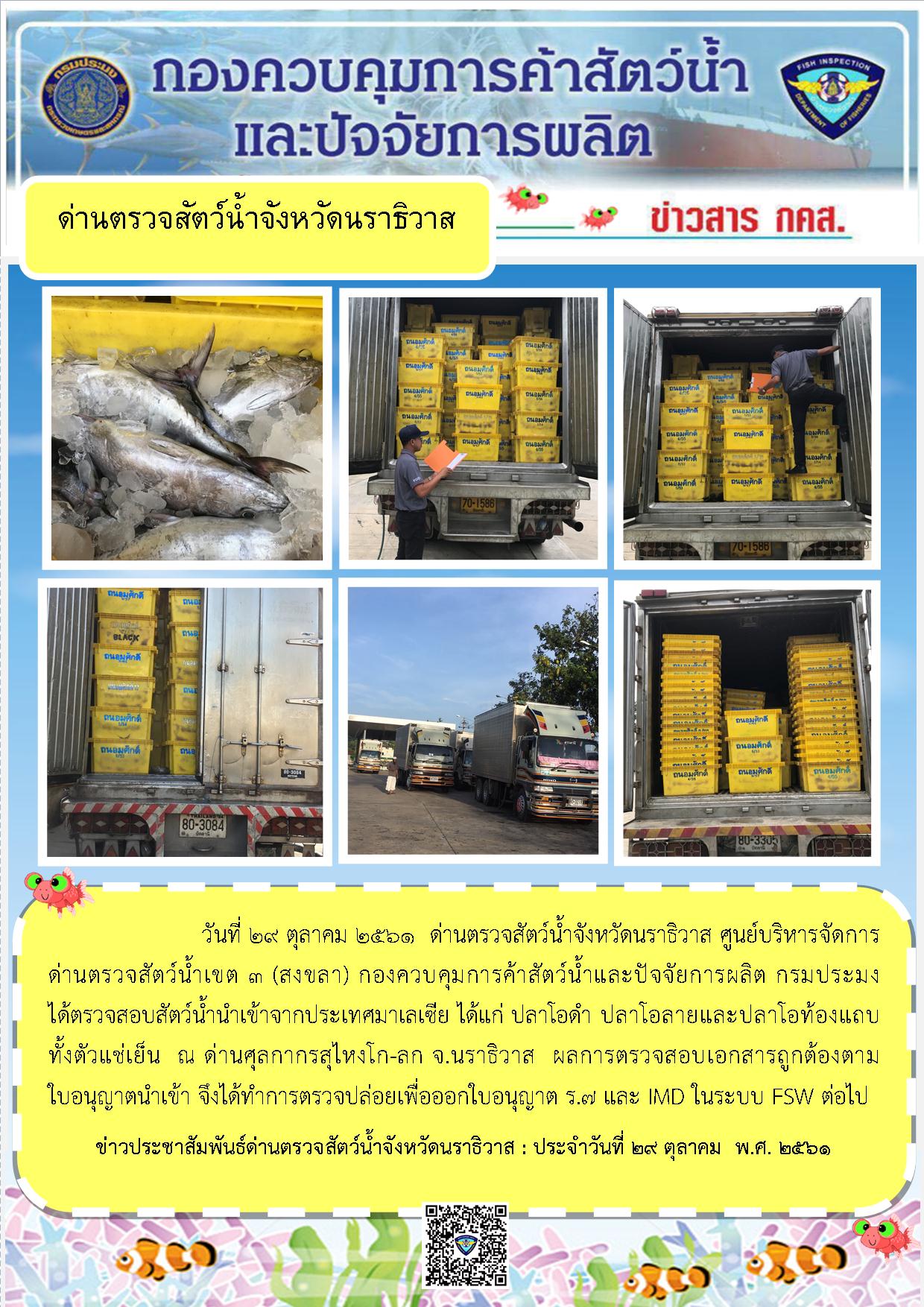 ประชาสัมพันธ์ ประจำวันที่ 29 ตุลาคม 2561..คลิก