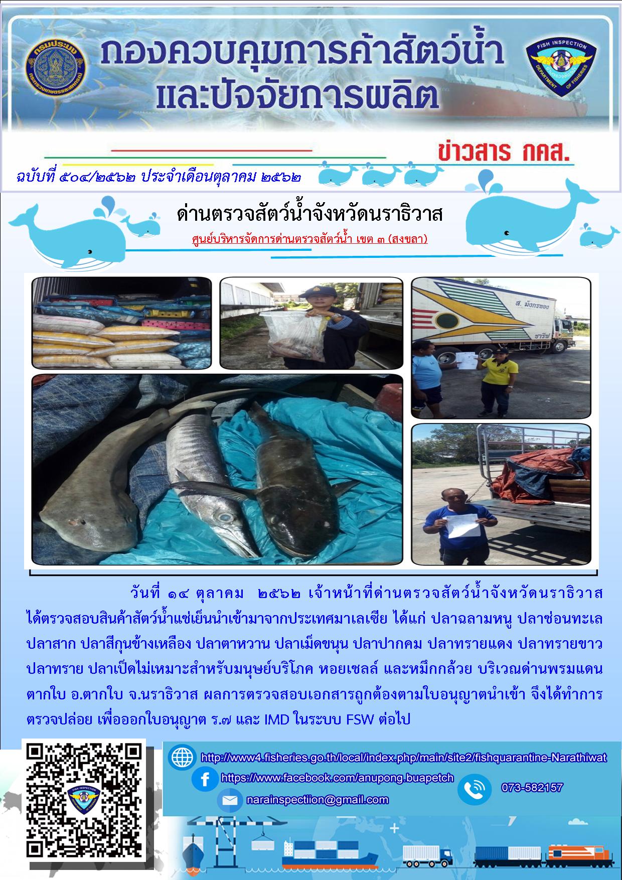 ประชาสัมพันธ์ ประจำวันที่ 14 ตุลาคม 2562..คลิก