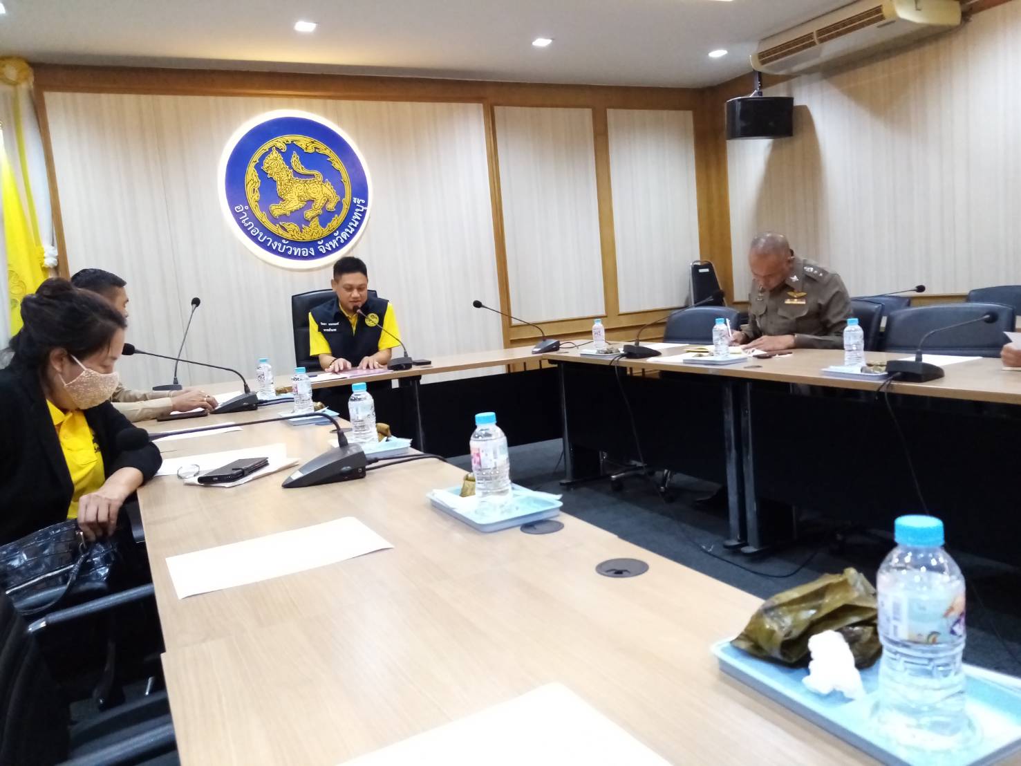 (อ.บางบัวทอง) ประชุมการเตรียมความพร้อมรับสถานการณ์อุทกภัย ปี 2563 @ห้องประชุมที่ว่าการอำเภอบางบัวทอง จ.นนทบุรี..คลิก