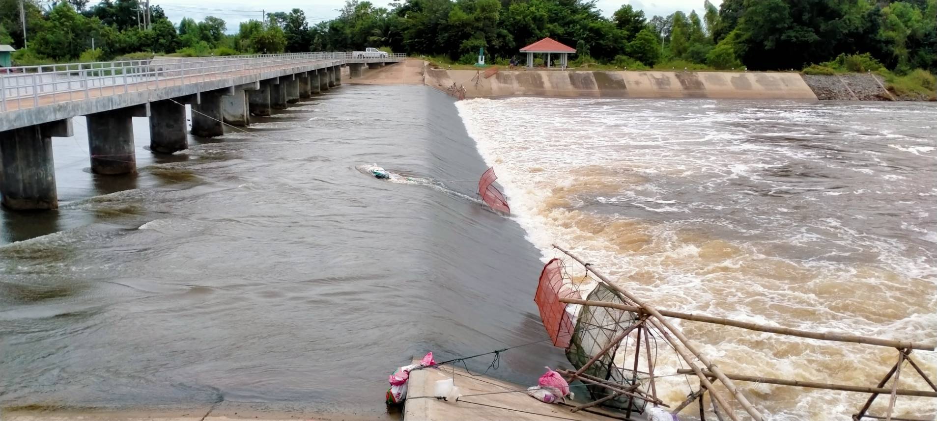 ประมงอำเภอชุมพวงออกพื้นที่สำรวจสถานการณ์น้ำ และรับรายงานจากผู้นำชุมชน..คลิก