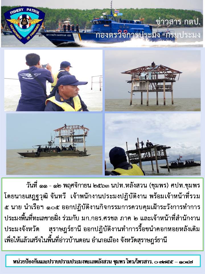 การควบคุมเฝ้าระวังการทำการประมงพื้นทะเลชายฝั่ง