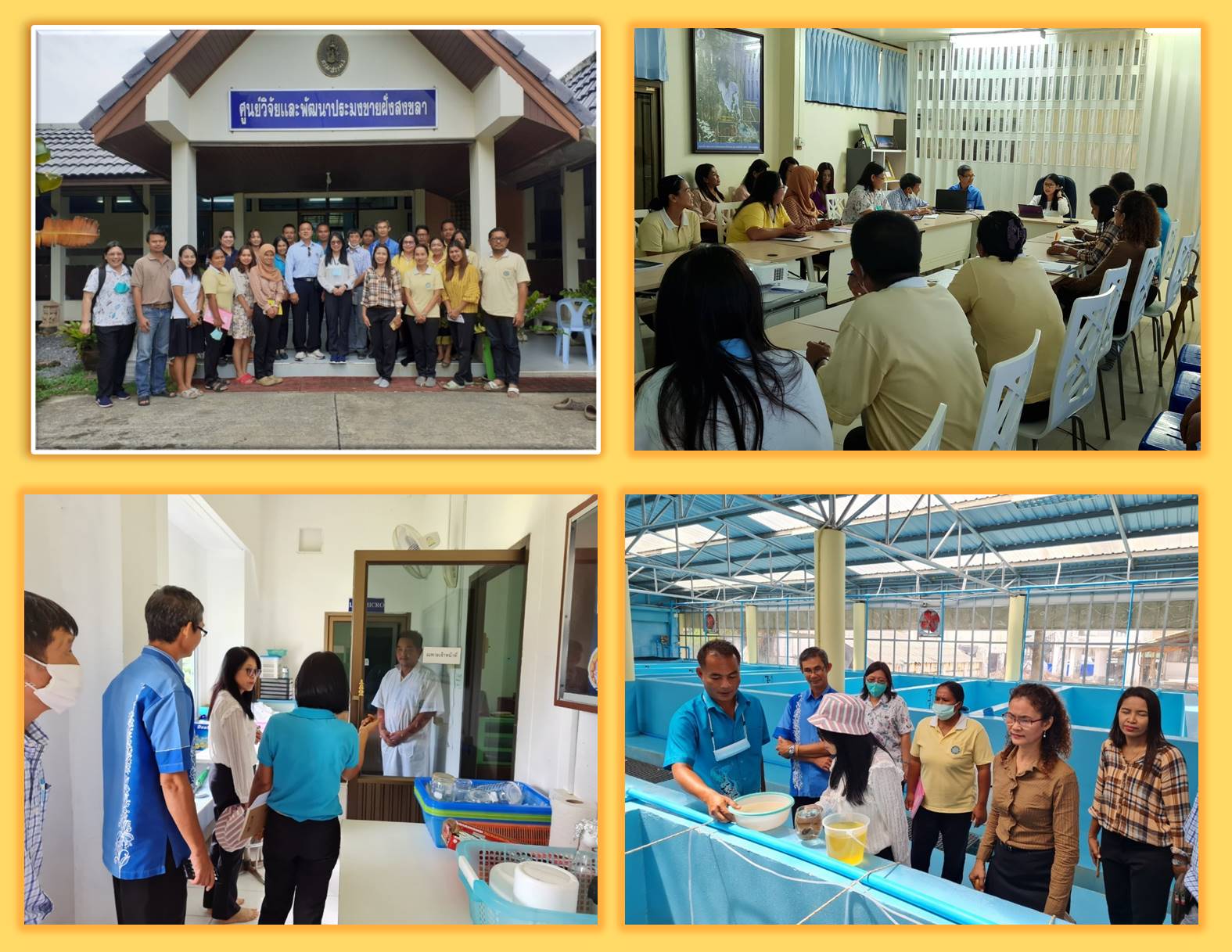 ผู้อำนวยการกองวิจัยและพัฒนาการเพาะเลี้ยงสัตว์น้ำชายฝั่งและคณะ ลงพื้นที่เพื่อตรวจเยี่ยมการปฏิบัติงาน..คลิก