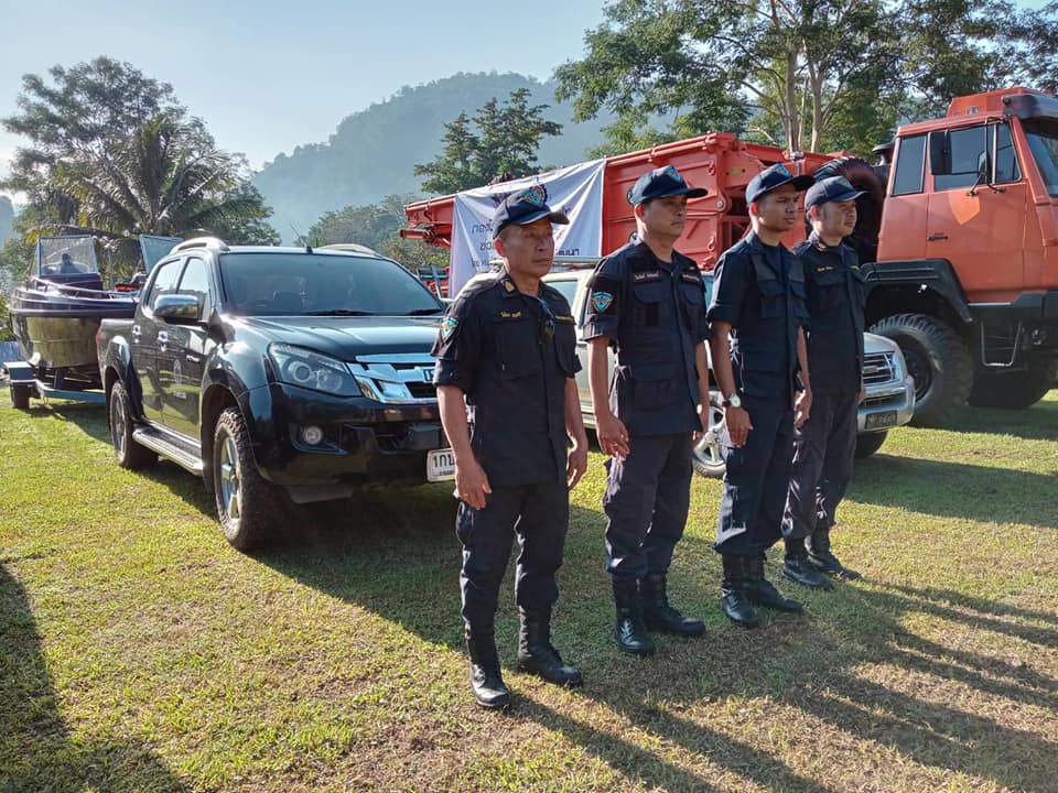 ร่วมพิธีตรวจสภาพความพร้อมในการให้ความช่วยเหลือผู้ประสบภัยพิบัติในพื้นที่รับผิดชอบ