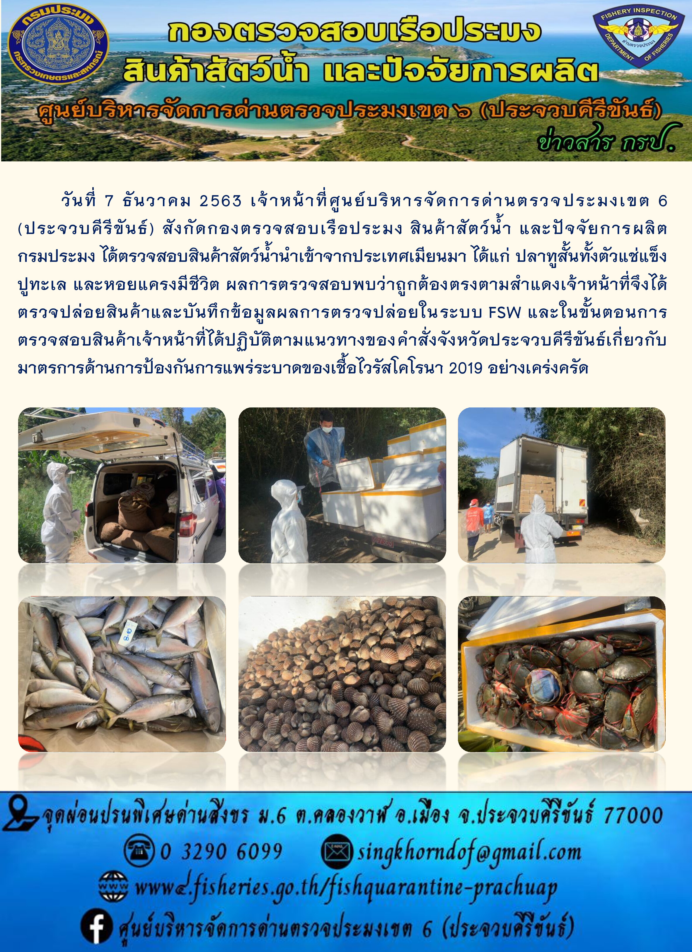 สินค้าสัตว์น้ำนำเข้าจากประเทศเมียนมา..คลิก
