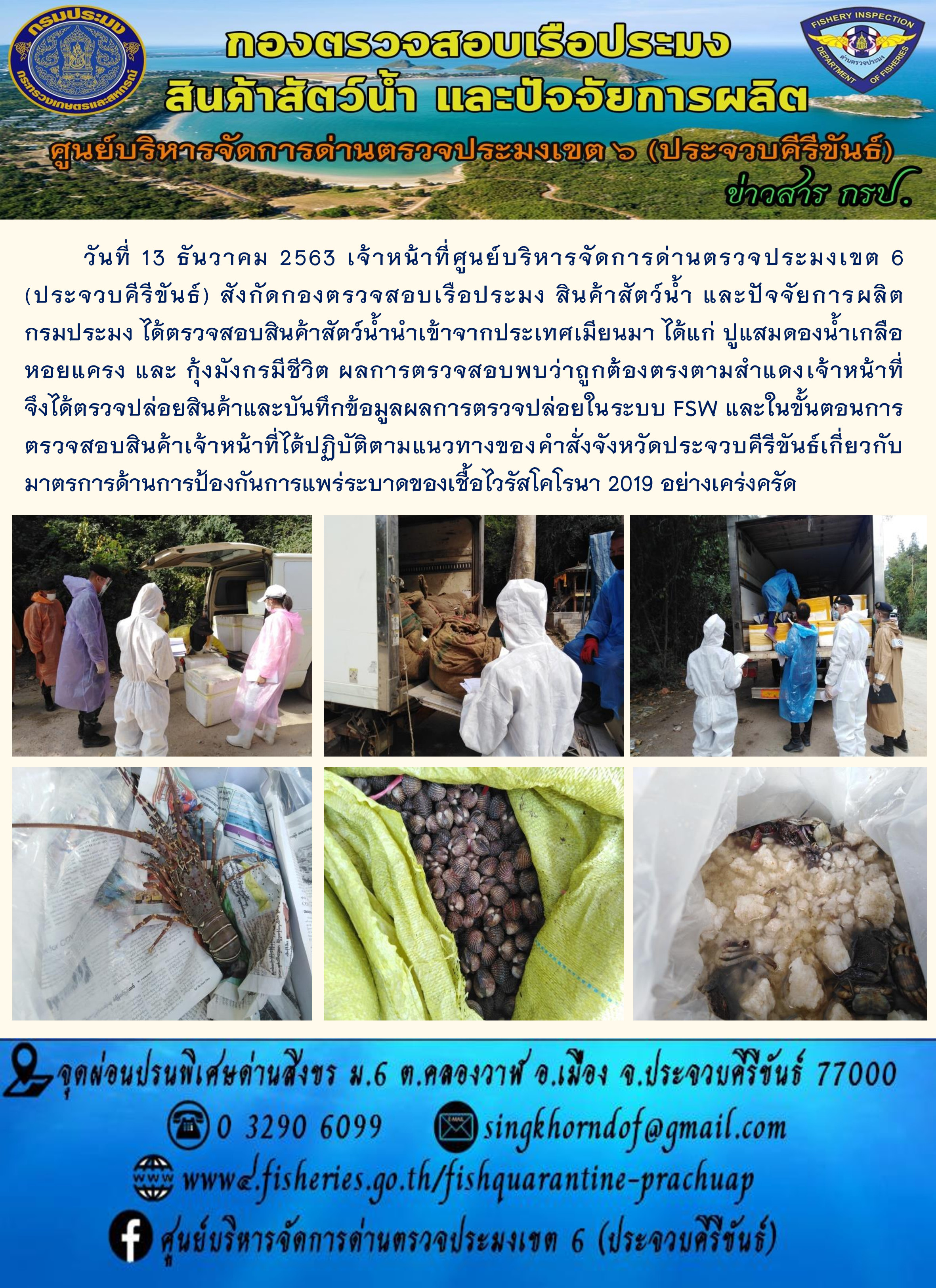 สินค้าสัตว์น้ำนำเข้าจากประเทศเมียนมา..คลิก
