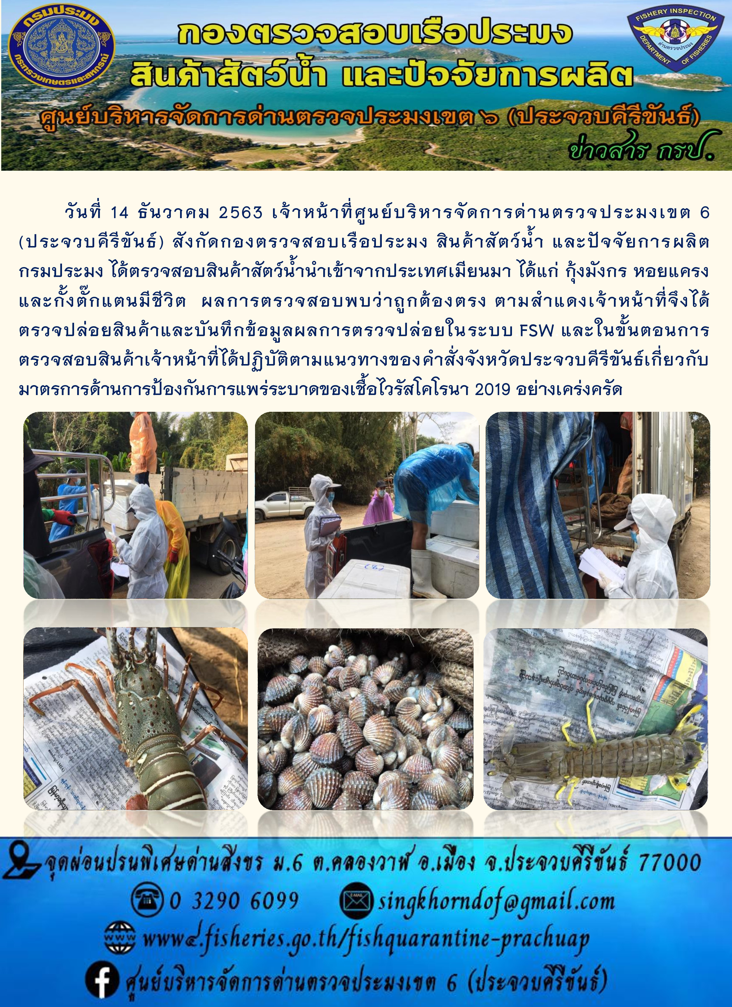สินค้าสัตว์น้ำนำเข้าจากประเทศเมียนมา..คลิก