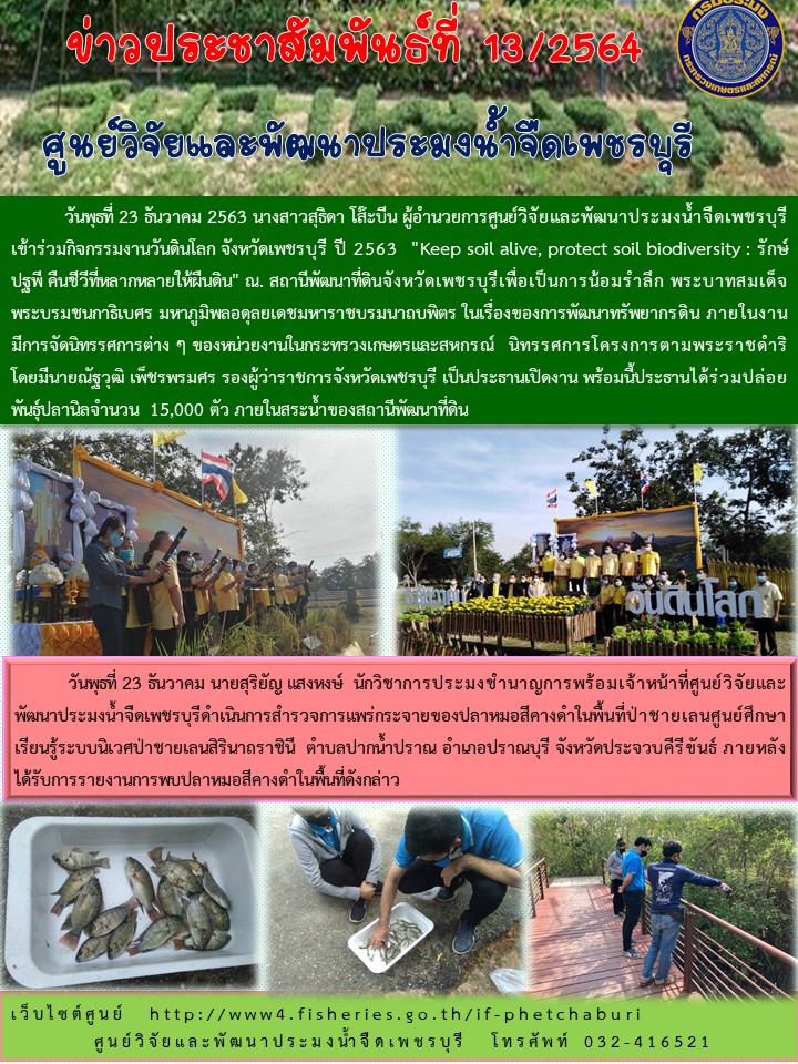 ข่าวประชาสัมพันธ์ครั้งที่ 13/2564