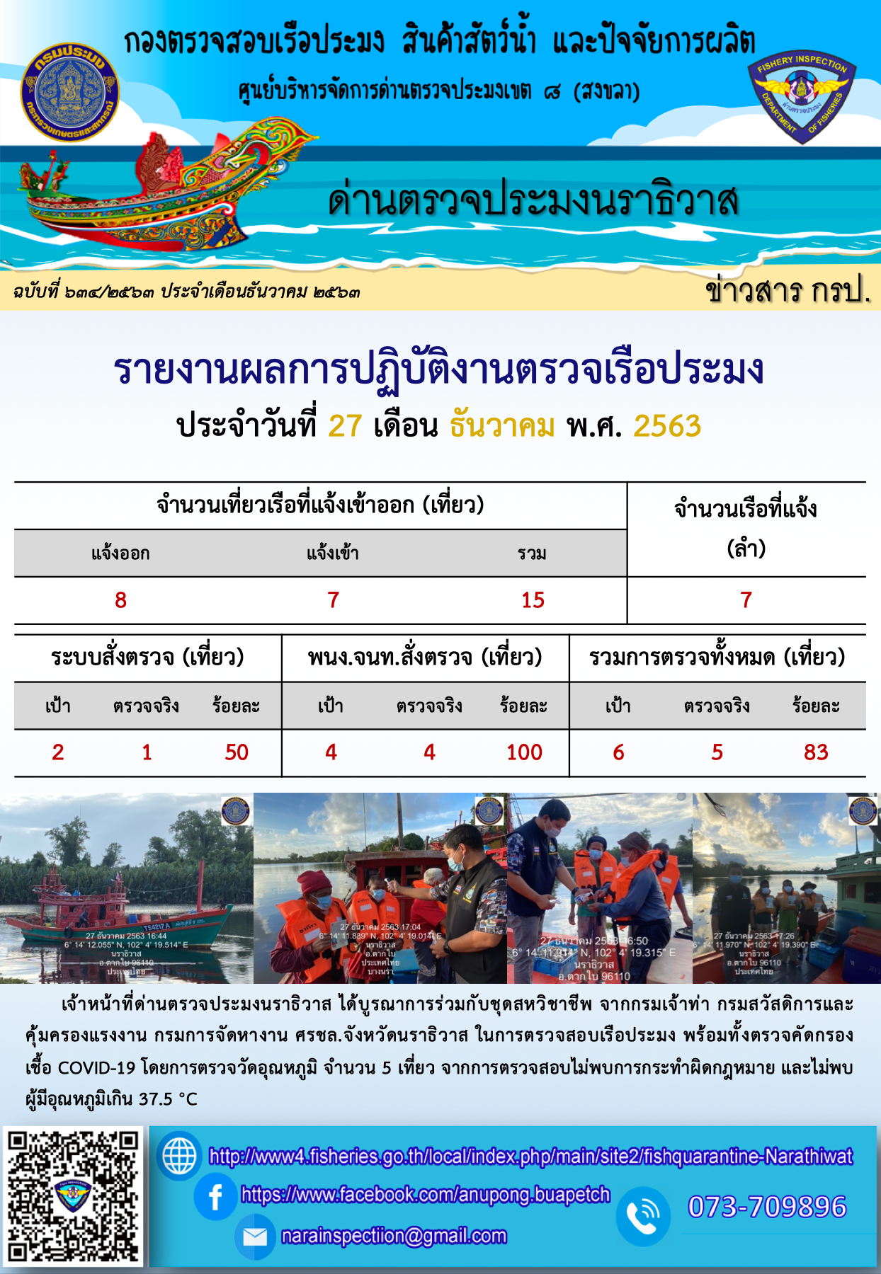 ประชาสัมพันธ์ประจำวันที่ 27 ธันวาคม  2563..คลิก