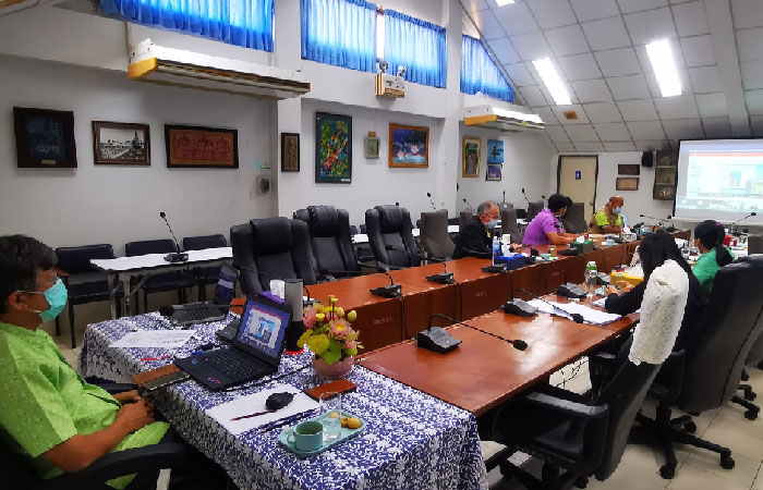 สำนักงาน กปร จัดประชุมหารือเพื่อหารือแนวทางการดำเนินงานโครงการศูนย์ศึกษาฯ ในช่วงภาวการณ์ระบาดของโรคไวรัสโคโรนา 2019 (COVID - 19)