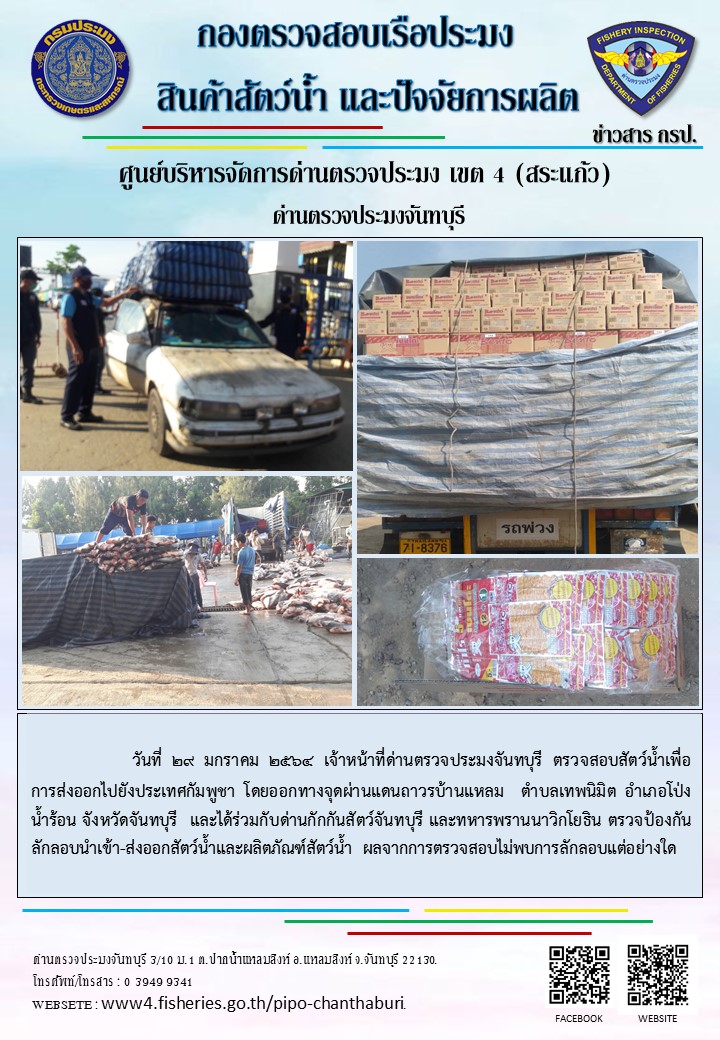 รายงานการปฏิบัติงานประจำวันที่ 29 มกราคม 2564..คลิก