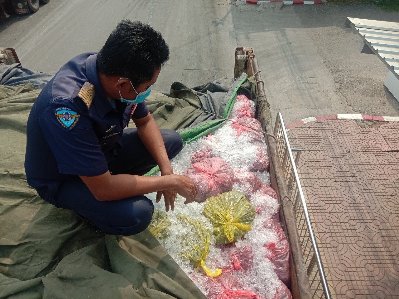 ตรวจสินค้าประมงที่นำเข้า ส่งออก ทางด่านพรมแดนถาวรคลองลึก..คลิก