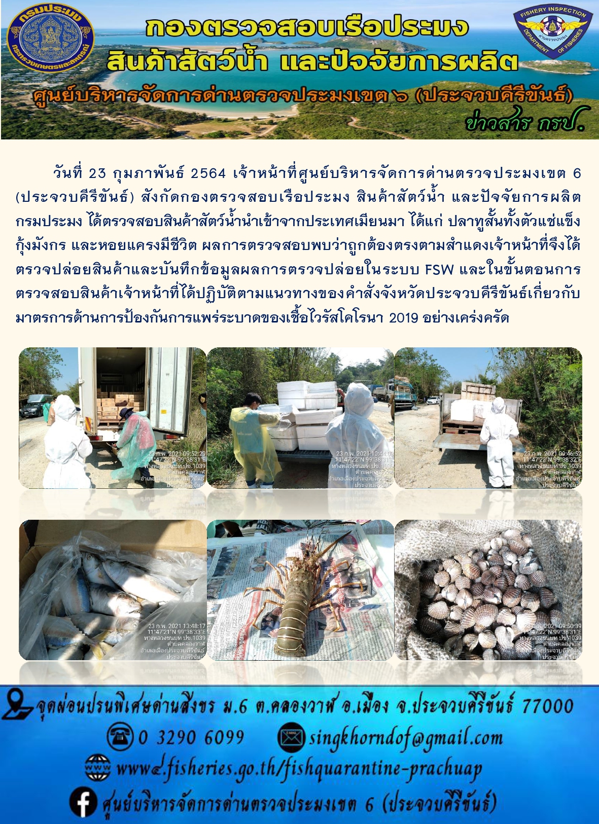 สินค้าสัตว์น้ำนำเข้าจากประเทศเมียนมา..คลิก