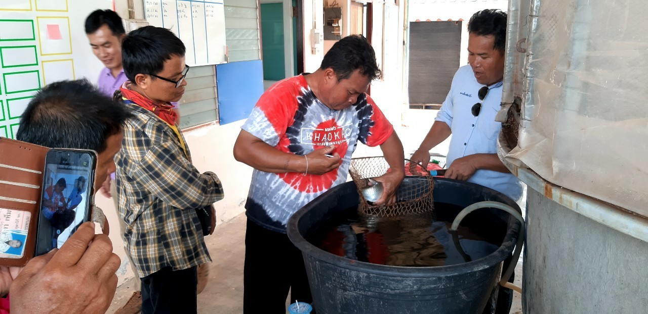 ดฝึกอบรม โครงการส่งเสริมอาชีพประมง กิจกรรมพัฒนาศักยภาพเกษตรกร หลักสูตร 
