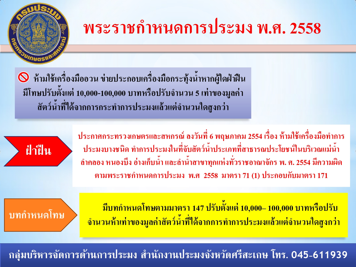 พระราชกำหนดการประมง พ.ศ. 2538..คลิก
