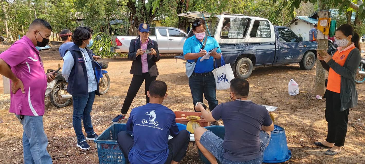 ลงพื้นที่สุ่มชังวัดปลาโครงการธนาคารผลผลิตสัตว์น้ำแบบมีส่วนร่วมแหล่งน้ำบ้านหนองปากชัฎ..คลิก