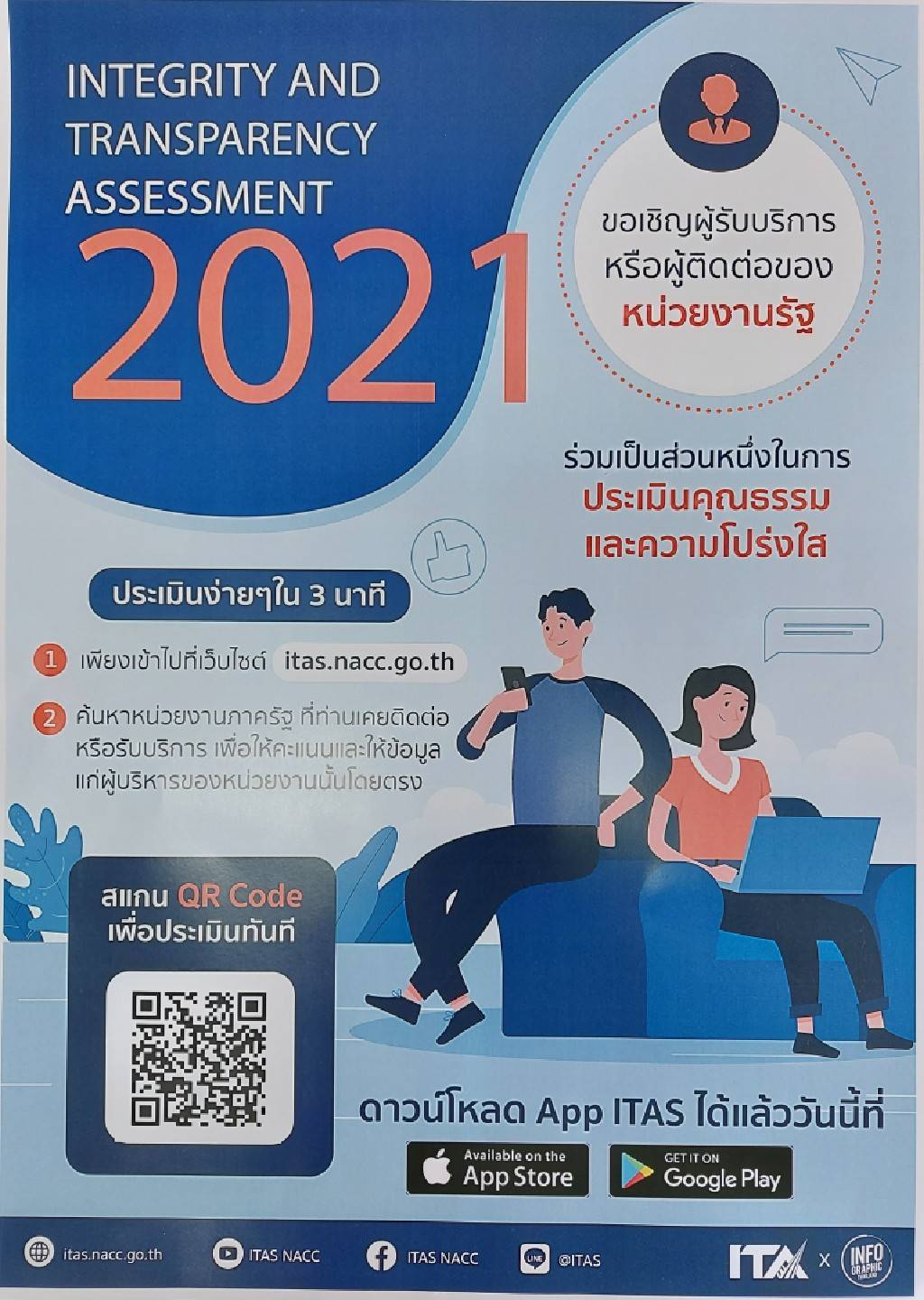 ร่วมเป็นส่วนหนึ่งในการประเมินคุณธรรมความโปร่งใสระดับชาติ..คลิก