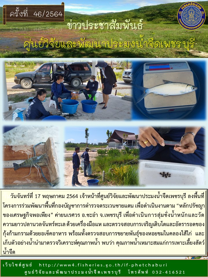 ข่าวประชาสัมพันธ์ครั้งที่ 46/2564