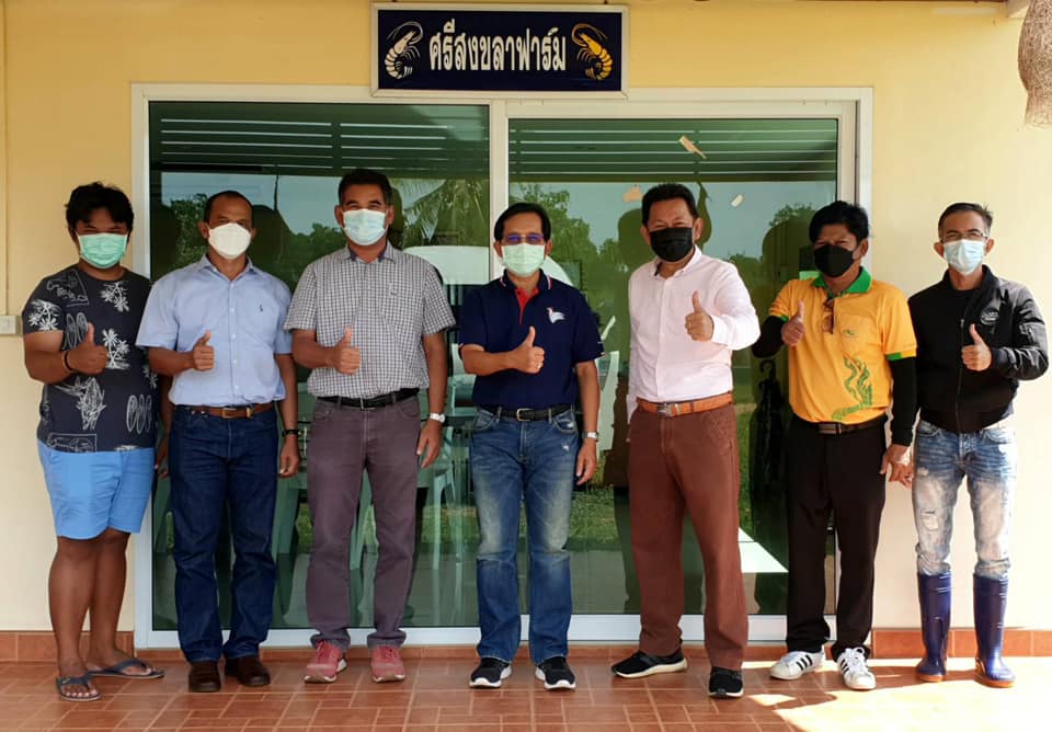 นายเฉลิมชัย สุวรรณรักษ์ รองอธิบดีกรมประมง ลงพื้นที่จังหวัดสงขลา เยี่ยมฟาร์มเลี้ยงกุ้งทะเล ‘ศรีสงขลาฟาร์ม’ ตำบลป่าขาด อำเภอสิงหนคร จังหวัดสงขลา..คลิก