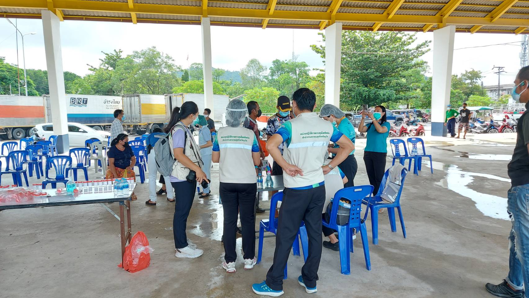 ติดตามการตรวจคัดกรองเชื้อโควิด 19 ในเเรงงานภาคการประมง..คลิก