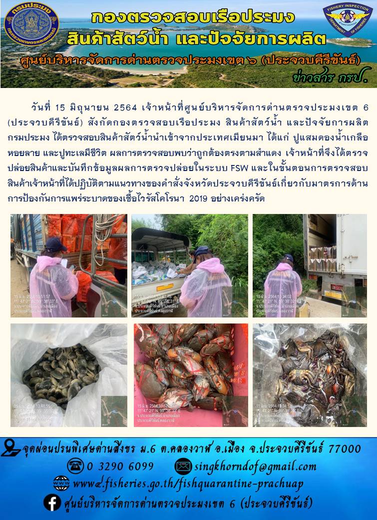 สินค้าสัตว์น้ำนำเข้าจากประเทศเมียนมา..คลิก