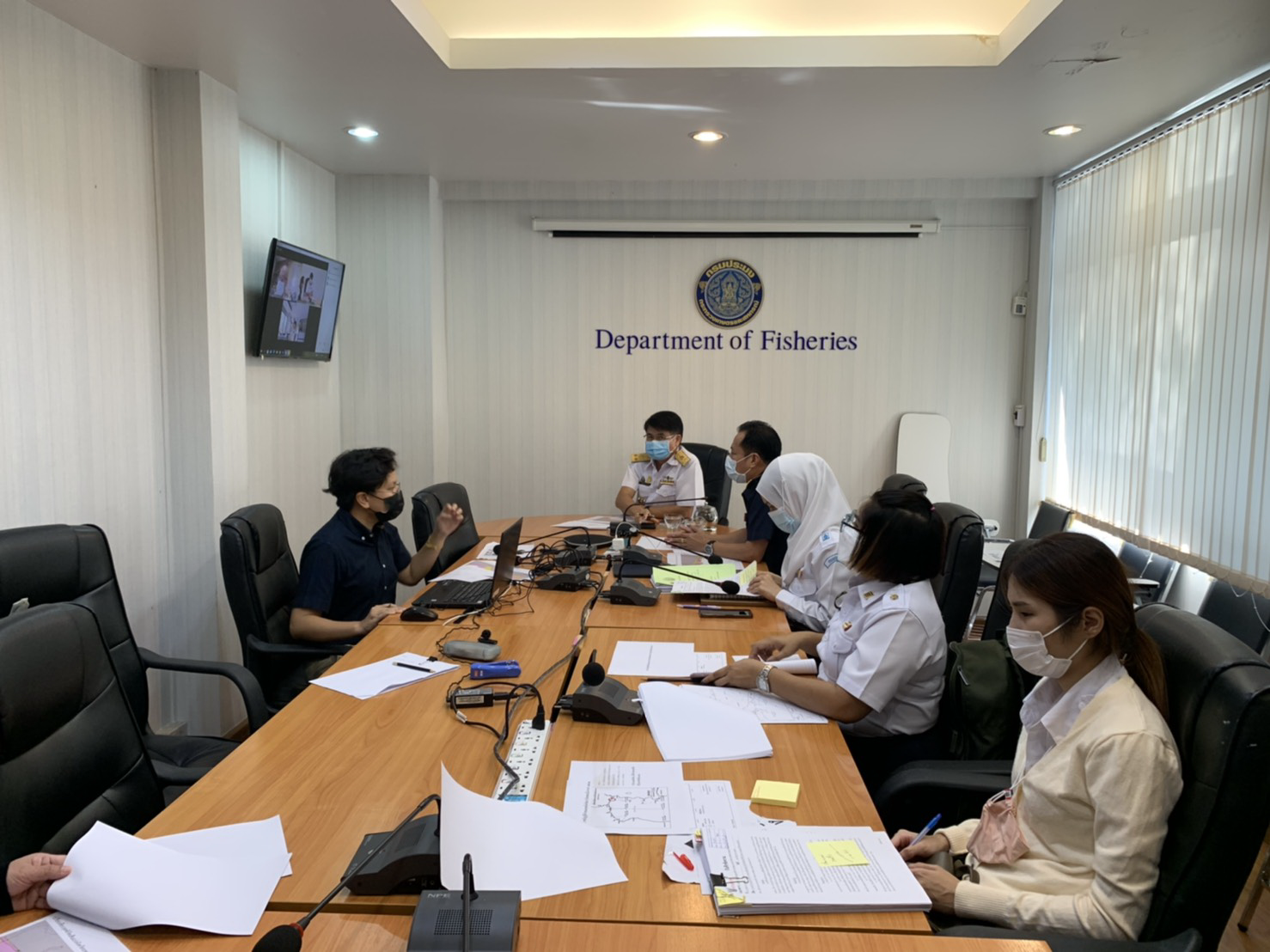 การประชุมหารือเรื่องเส้นจังหวัดระหว่างจังหวัดสมุทรปราการและฉะเชิงเทรา วันที่ 5 กรกฎาคม 2564 เวลา 9.30 - 12.00 น. ณ ห้องประชุม ป.ปลา อาคารกองตรวจการประมง กรมประมง..คลิก