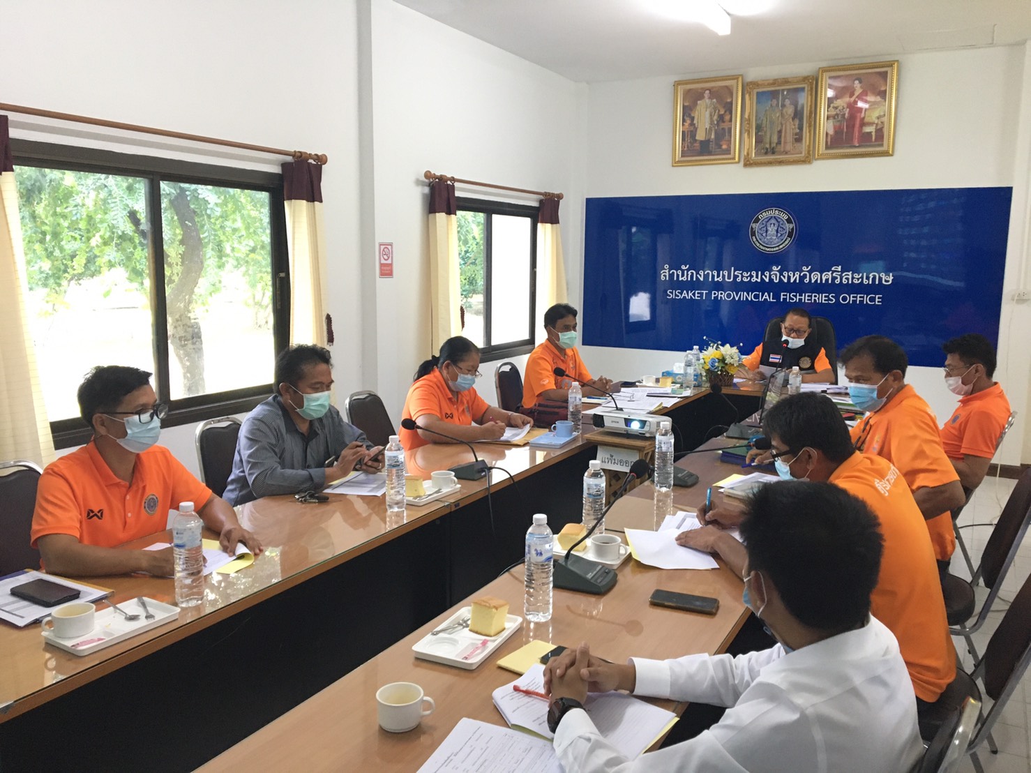 สำนักงานประมงจังหวัดศรีสะเกษ จัดประชุมข้าราชการ ลูกจ้างประจำ พนักงานราชการ ครั้งที่4/64..คลิก