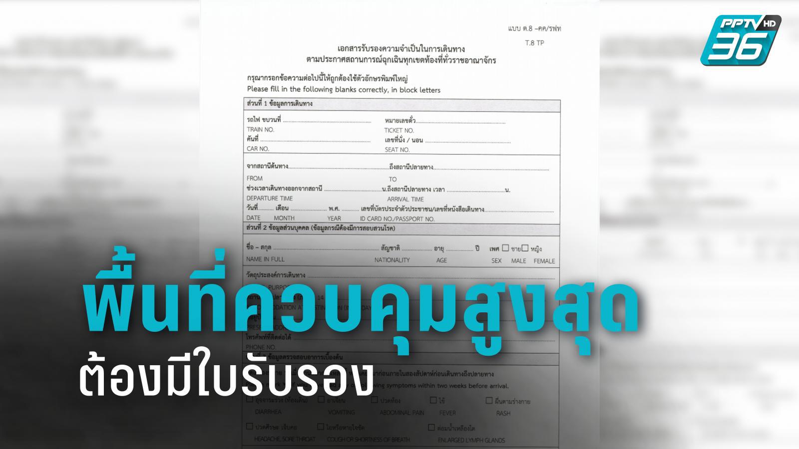 ขอเดินทางข้ามจังหวัด กรณีเดินทางออกนอกพื้นที่ควบคุมสูงสุดและเข้มงวด ได้ที่ไหน..คลิก