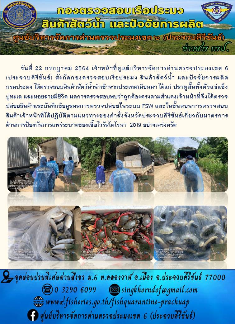 สินค้าสัตว์น้ำนำเข้าจากประเทศเมียนมา..คลิก