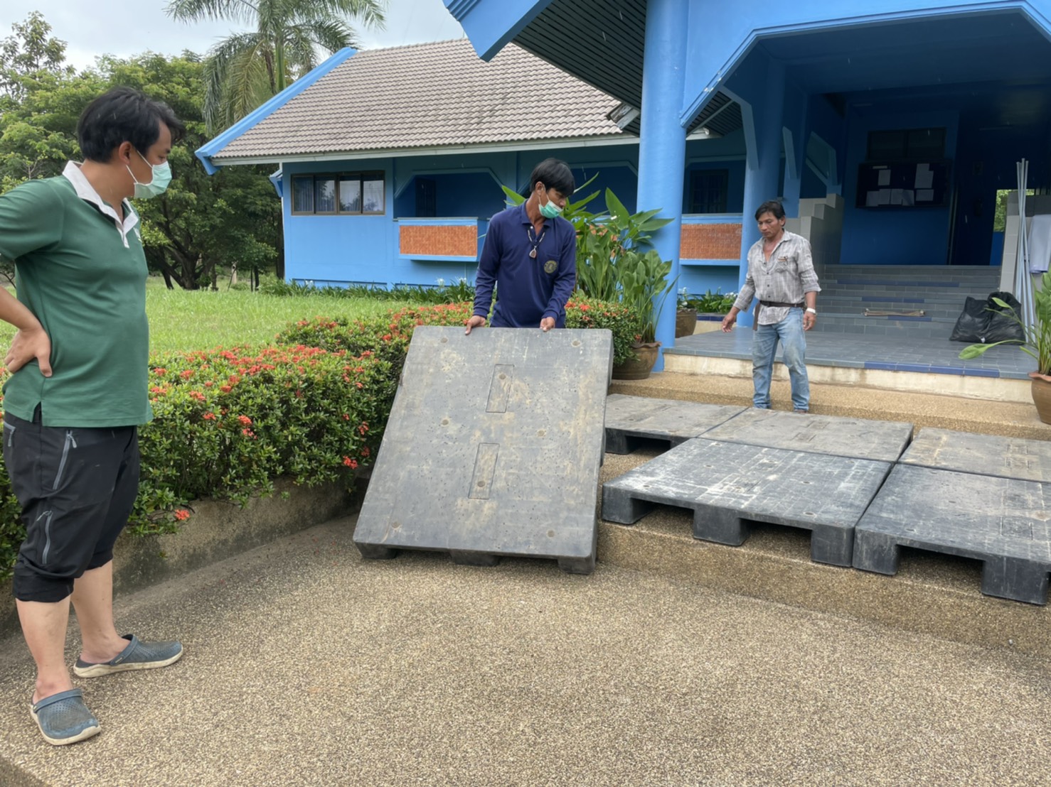 การจัดเตรียมสถานที่พิธีมอบพันธุ์สัตว์น้ำเพื่อนำไปปล่อยในแหล่งน้ำสาธารณะ เนื่องในโอกาสวันเฉลิมพระชนมพรรษาสมเด็จพระนางเจ้าสิริกิติ์ พระบรมราชินีนาถ พระบรมราชชนนีพันปีหลวง ณ ศูนย์วิจัยและพัฒนาประมงน้ำจืดอุบลราชธานี(ดอนมดแดง)..คลิก