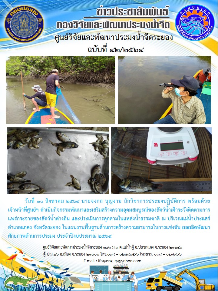 ข่าวประชาสัมพันธ์กิจกรรมฉบับที่ 42/2564..คลิก