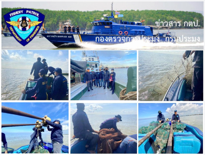 เรือตรวจประมงทะเลร่วมชุมชน ปฏิบัติงานร่วมกับ ชปพ.ประมง เก็บกู้ลอบพับ(ไอ้โง่)จำนวน 66 ลูก และตรวจยึดเครื่องมืออวนรุน จำนวน 1 ชุด