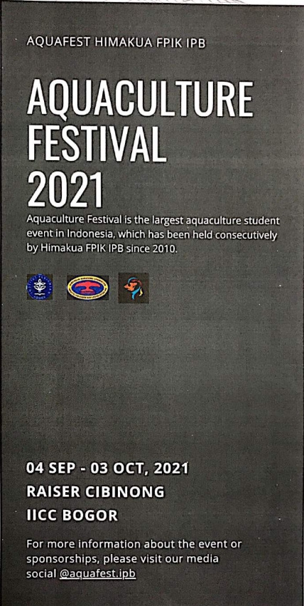 ประชาสัมพันธ์การจัดงาน Aquaculture Festival 2021..คลิก
