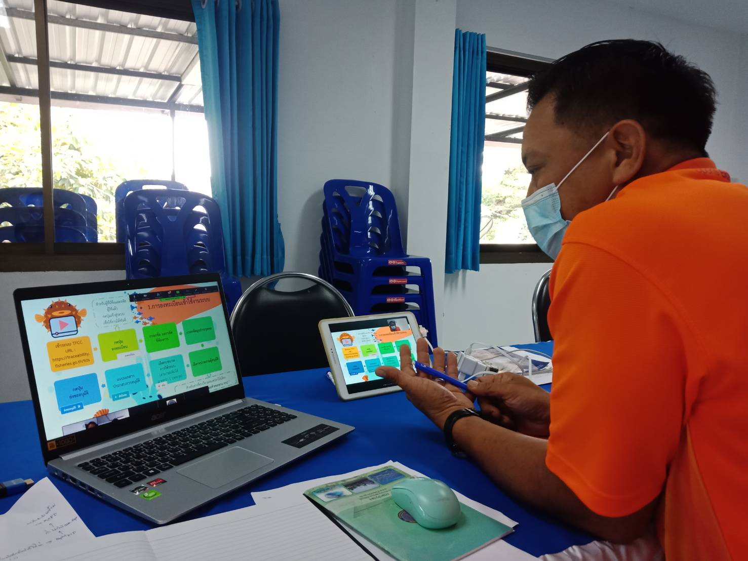 การใช้งานระบบการรายงานทางอิเล็กทรอนิกส์ของกรมประมง (Thai Flagged Catch Certification System) แก่ผู้ประกอบการแพปลาและท่าเทียบเรือ..คลิก