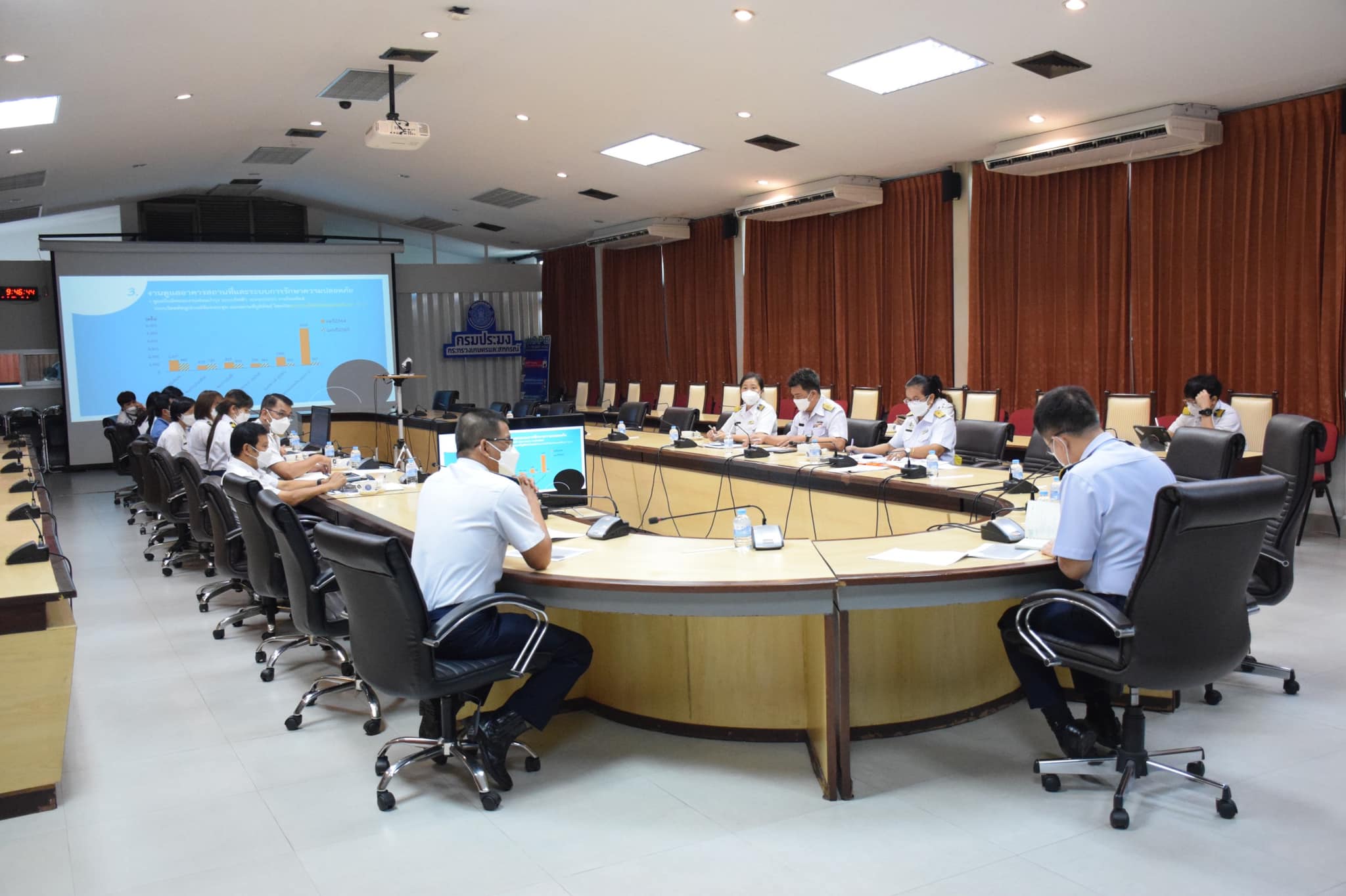 ดร.ถาวร ทันใจ รองอธิบดีกรมประมง เป็นประธานการประชุมผลความก้าวหน้าการปฏิบัติงานของสำนักงานเลขานุการกรม ในปีงบประมาณ 2564 และปีงบประมาณ 2565..คลิก