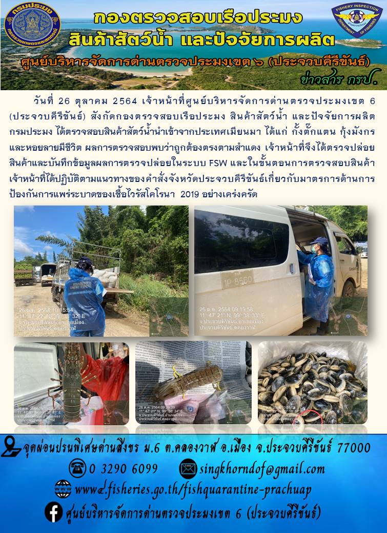 สินค้าสัตว์น้ำนำเข้าจากประเทศเมียนมา..คลิก