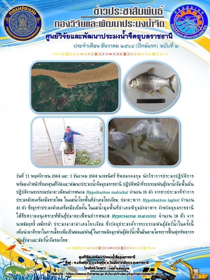 ข่าวประสัมพันธ์ ประจำเดือน ธันวาคม 2564 (ปักษ์แรก) ฉบับที่ 2..คลิก