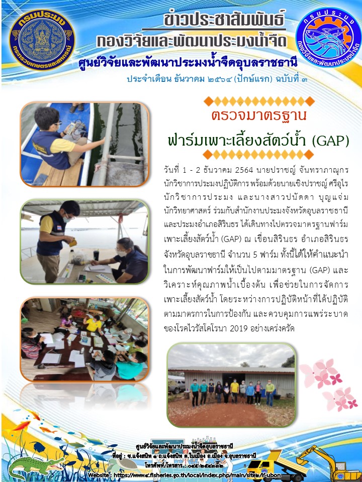 ข่าวประสัมพันธ์ ประจำเดือน ธันวาคม 2564 (ปักษ์แรก) ฉบับที่ 3..คลิก