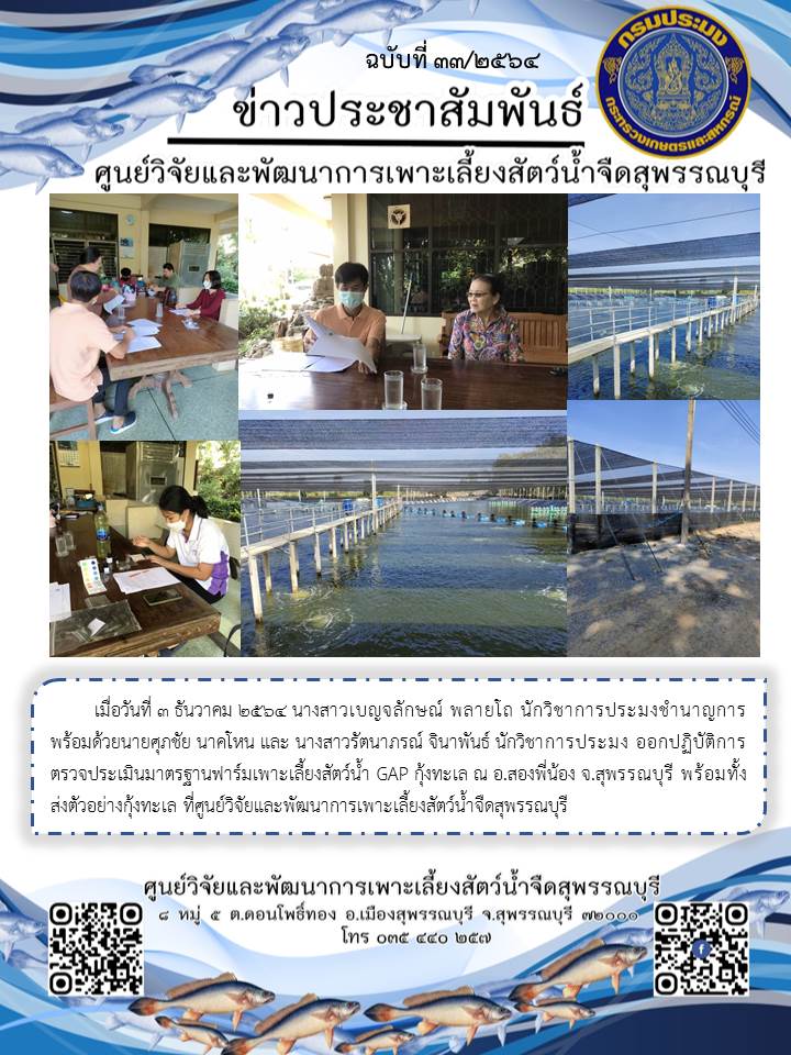 ข่าวประชาสัมพันธ์ฉบับที่ 33 ประจำเดือนธันวาคม 2564..คลิก