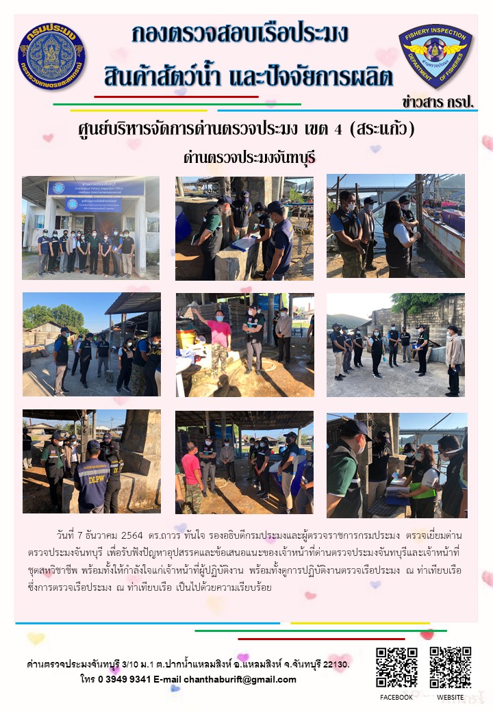 รายงานการปฏิบัติงานประจำวันที่ 8 ธันวาคม 2564..คลิก