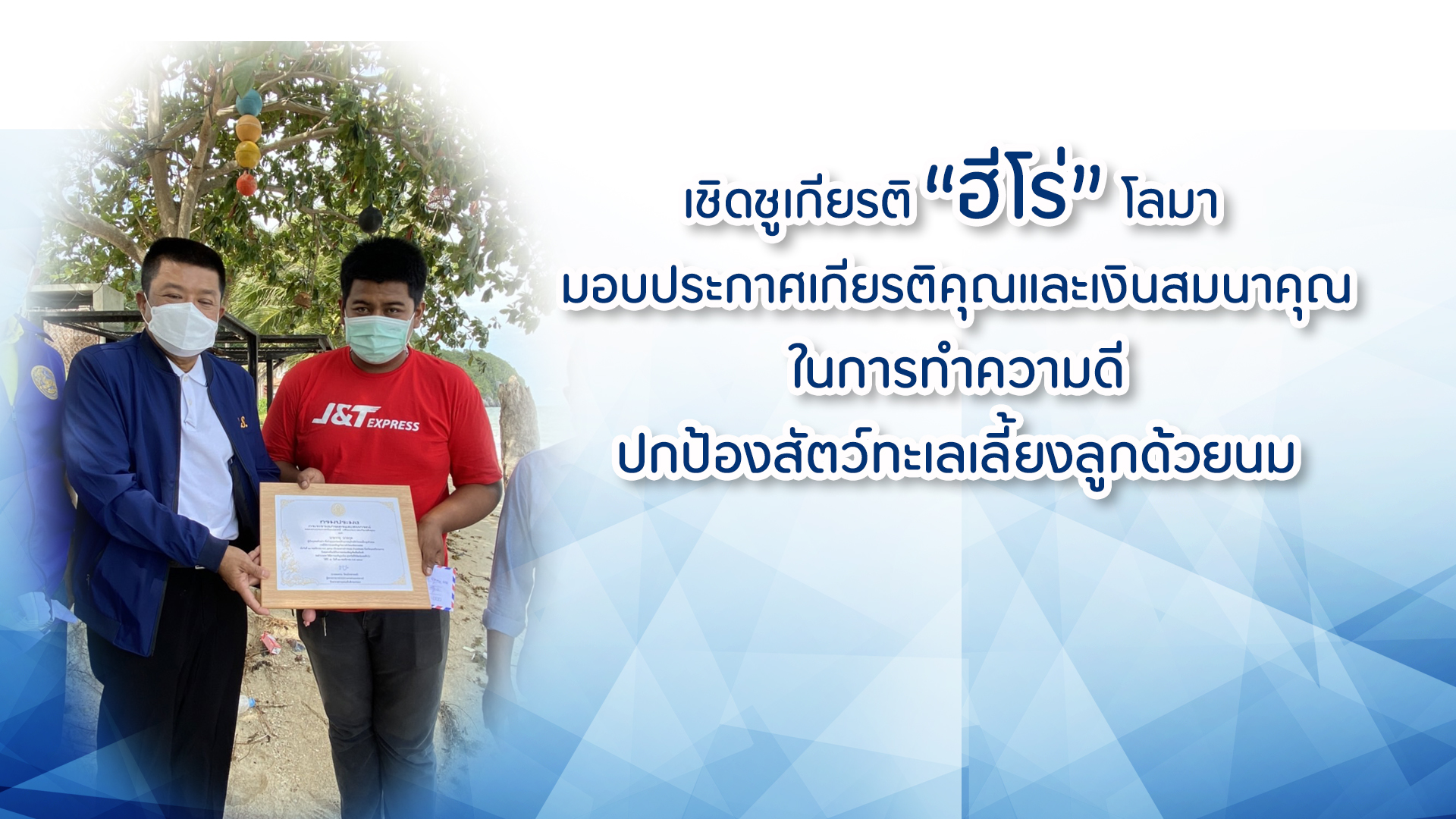 เชิดชูเกียรติ “ฮีโร่” โลมา ในการทำความดีปกป้องสัตว์ทะเลเลี้ยงลูกด้วยนม..คลิก