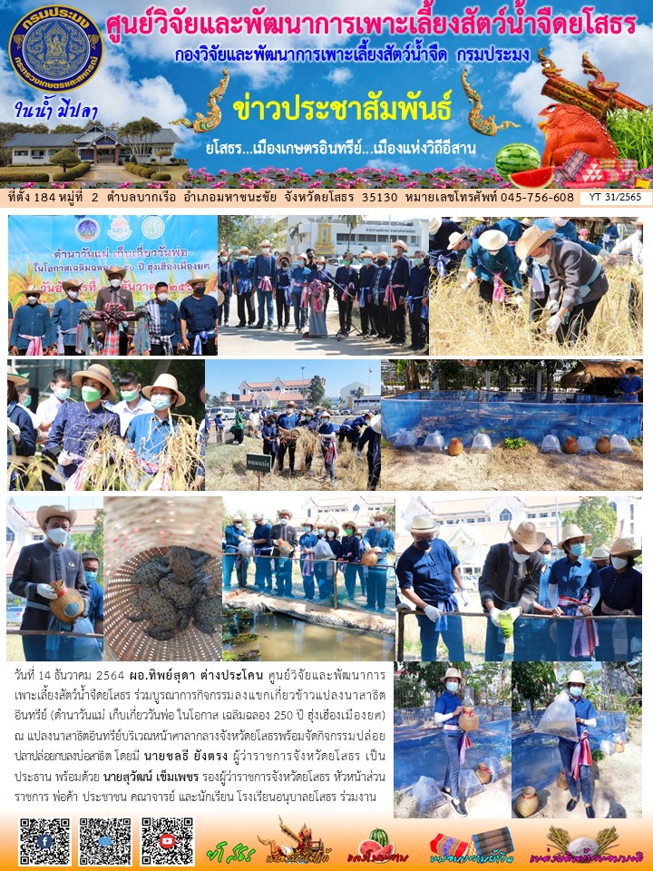 ข่าวประชาสัมพันธ์เดือนธันวาคม ฉบับที่ 31/2565..คลิก