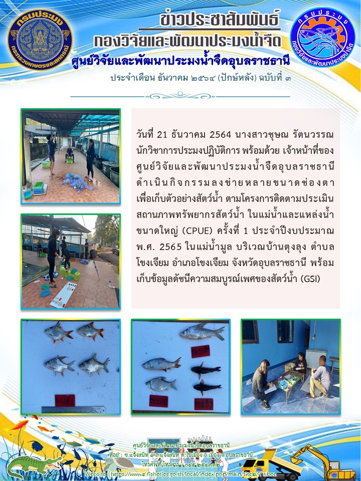 ข่าวประชาสัมพันธ์ ประจำเดือน ธันวาคม 2564 (ปักษ์หลัง) ฉบับที่ 3..คลิก