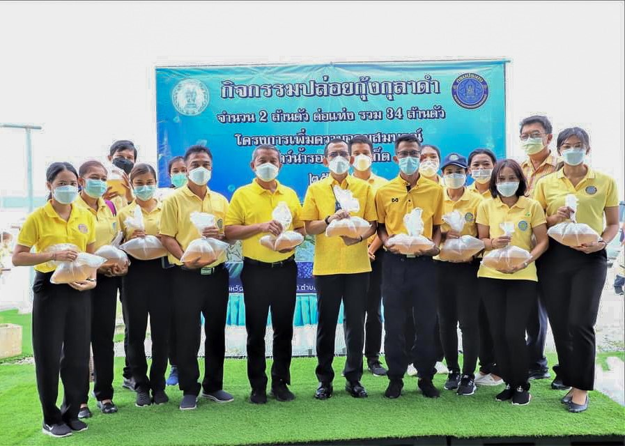กิจกรรมปล่อยกุ้งกุลาดำ ภายใต้โครงการเพิ่มความอุดมสมบูรณ์สัตว์น้ำรอบเกาะภูเก็ต ประจำปี 2564..คลิก