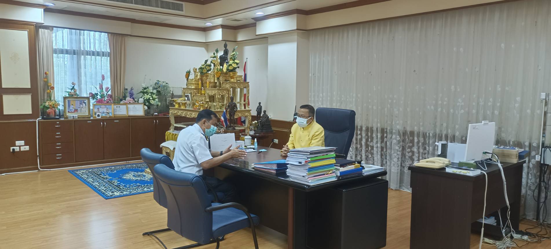 ประมงจังหวัดพัทลุง  นำข้าราชการเข้าขอคำอวยพรจากผู้ว่าราฃการจังหวัดพัทลุง